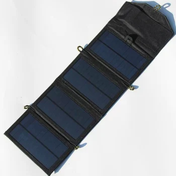 Слънчевият панел е най-високата Мощност Сгъваема Водоустойчив 7 W 5 В Слънчевата Мощност на Слънчеви Батерии, Зарядно Устройство, USB Изход за Телефон Раница Къмпинг Туризъм