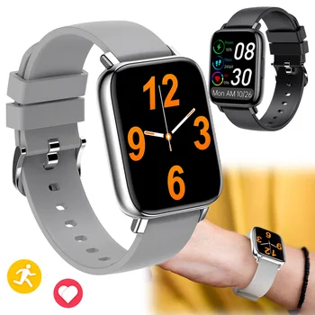 Смарт часовници с пълен сензорен екран, Спортни Ръчен Часовник, Брояч на стъпки, Фитнес Монитор на сърдечната честота, Умни часовници, Съвместими с Bluetooth