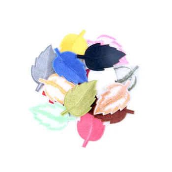Смесете Многоцветни Листа Бродерия Плат Апликация на Шевни Ивици Аксесоари За Дрехи и Бижута Икона Етикети 52 мм x 30 мм, 10 бр.