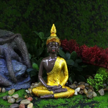 Статуя На Буда Голяма Тайланд Буда Скулптура На Буда На Смола, Ръчно Изработени Будизма Хиндуистки На Фън Шуй Статуетка На Медитацията