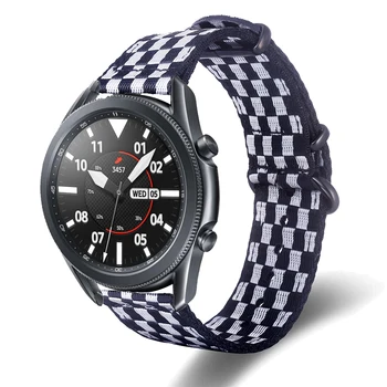 Съвместимост с 22 мм Huawei Samsung GT GearS3 найлонов ремък за часа Galaxy Watch3-45 мм/46 мм Взаимозаменяеми каишка за часовник Ticwatch