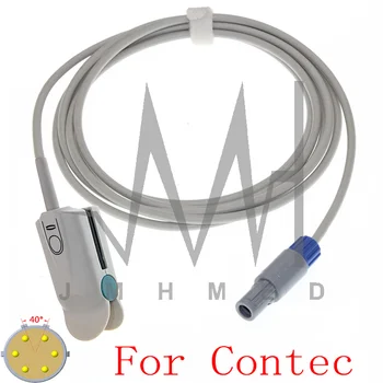 Съвместимост с spo2 сензор на монитора на пациента Contec, кабел за оксиметрия на пръстите / уши, аксесоари за здравно наблюдение 6pin 3 м