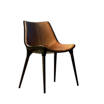 Съвременно кожен стол с възможност за сгъване на облегалката на стол за дневна стол за почивка в хола, мебели Langham chair