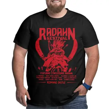 Творчески Фестивал Radahn Класически за Мъже през Цялата Силует Памук Къс Ръкав Голям Висок Тениски Голям 4XL 5XL 6XL Тениски