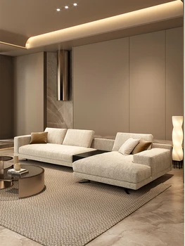 Текстилен разтегателен малък апартамент модерен прост луксозен пуховый диван