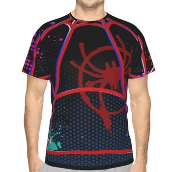 Тениска от Полиестер с 3D принтом Spider Майлс, Мъжки И Дамски тениски с Къс Ръкав За Фитнес, Harajuku, Градинска Дрехи, Блузи Оверсайз