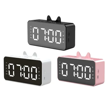 Умен Digital alarm clock Bluetooth 5.0 Dimmable Snooze USB Порт Настолни Часовници