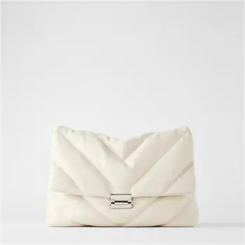 Универсална чанта за Междуградски Пътувания с Голям Капацитет, Дамски Модни Чанти-Месинджър с Едно Рамо, Бяла Квадратна Чанта