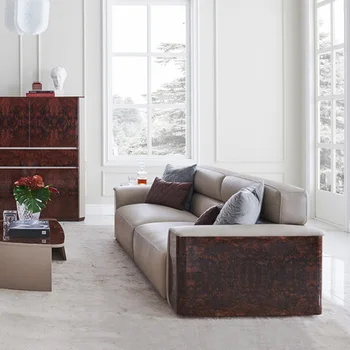 Фабрика директен текстилен диван в постмодерния стил, лесен луксозен разход диван, дизайнерски мебели за хола на вилата на висок клас