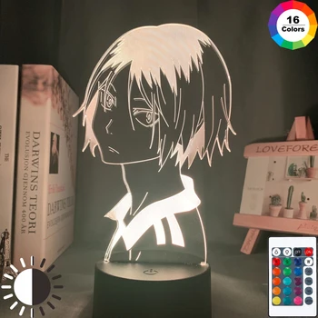 Хайкю!! Led нощна светлина Аниме Kozume Kenma Лампа за Декор Спални лека нощ Детски Подарък За Рожден Ден Haikyuu Kenma Light