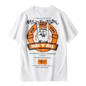 Хип-Хоп Градинска Тениска Harajuku С Графичен Принтом Kpop Тениска 2021 Мъжки Летни Блузи С Къс Ръкав Тениски Свободна Памучен Тениска