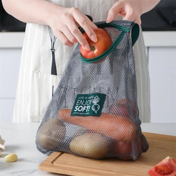Чанта За Съхранение на Плодове И Зеленчуци, за многократна употреба Лук, Картофи, Окачен Торбичка с Окото на съвсем малък, Чесън, Джинджифил, Органайзер, Кухненски Принадлежности