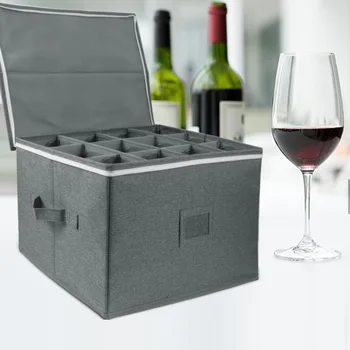 Чанта За Съхранение на вино, Чаши За вино Сгъваема Кутия За Съхранение на Чаши за вино