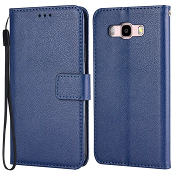 Чанта-портфейл с панти капак За Samsung Galaxy J7 2016 J710 J710F SM-J710, кожен калъф-поставка, отделения за карти, чанта За мобилен телефон с ръчно с въже