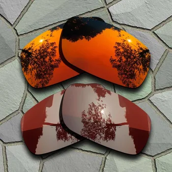 Червено Оранжево и Бронзово-Кафяви Слънчеви Очила с Поляризирани Сменяеми Лещи за Коляновия Вал Oakley