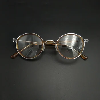Японски ацетатные очила ръчно изработени, реколта кръгли очила за късогледство, оптични очила по рецепта, мъжки, женски, Ретро, анти-синя светлина за четене