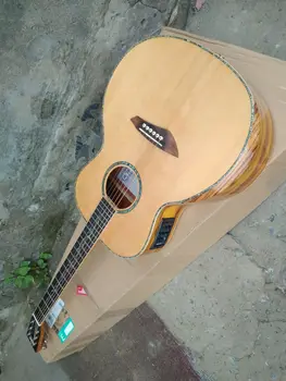 безплатна доставка AAA качество на нов потребителски Байрън китара OM body sanders дърво сигурна електрическа китара акустична