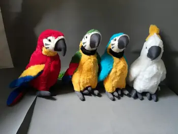 висококачествени стоки колоритен папагал играчка плюшен около 26 см красив папагал птица мека кукла за подарък за рожден ден h0704