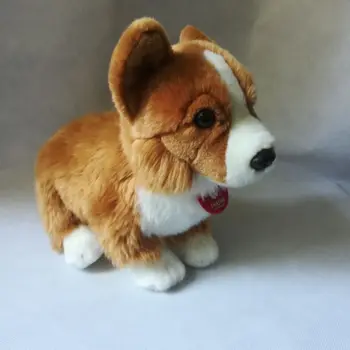 около 28 см прекрасно куче вельш-corgi клекнал мека кукла играчка плюшен детска играчка, подарък за рожден ден h2867