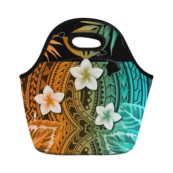 чанта за обяд за жени, преносими чанти-хладилници с Полинезийским племенни принтом, детска чанта-тоут bolso, пътни чанти за пикник за обяд-бокс, калъф