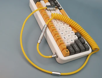 Открий GeekCable чисто ръчна изработка по поръчка механична клавиатура линейна тема кану-каяк волта электрофоретический жълт